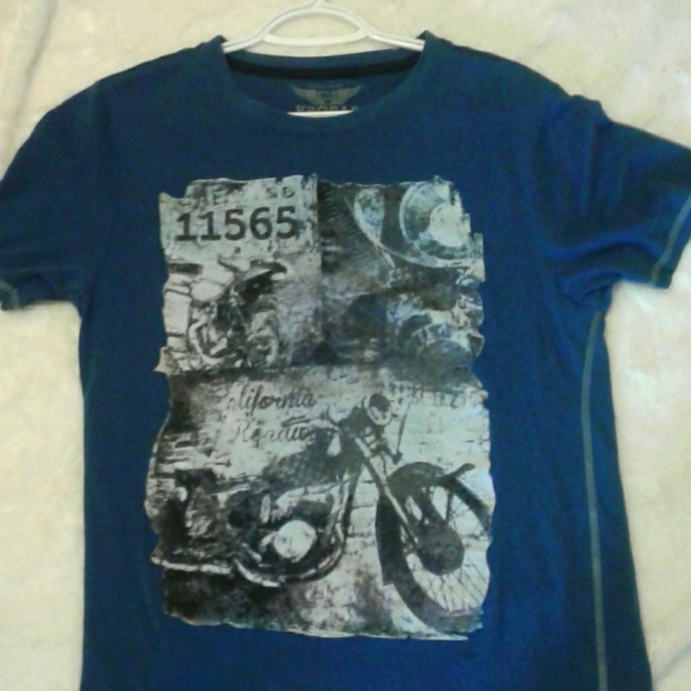 Men's small short sleeve  t shirt motorcycle theme